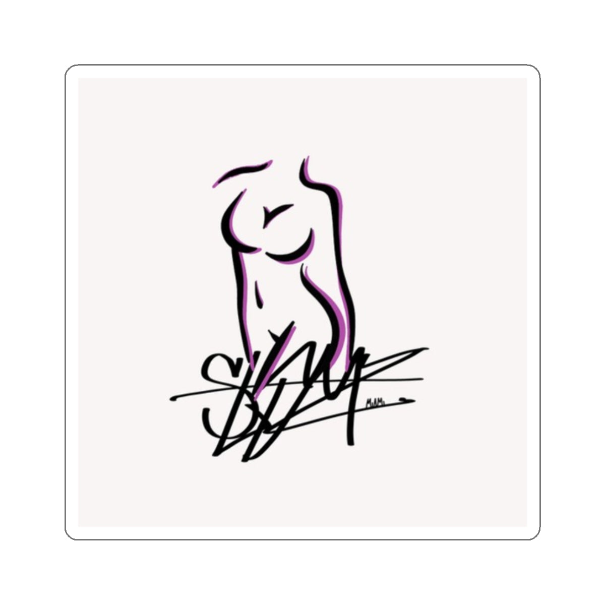 women figure sticker