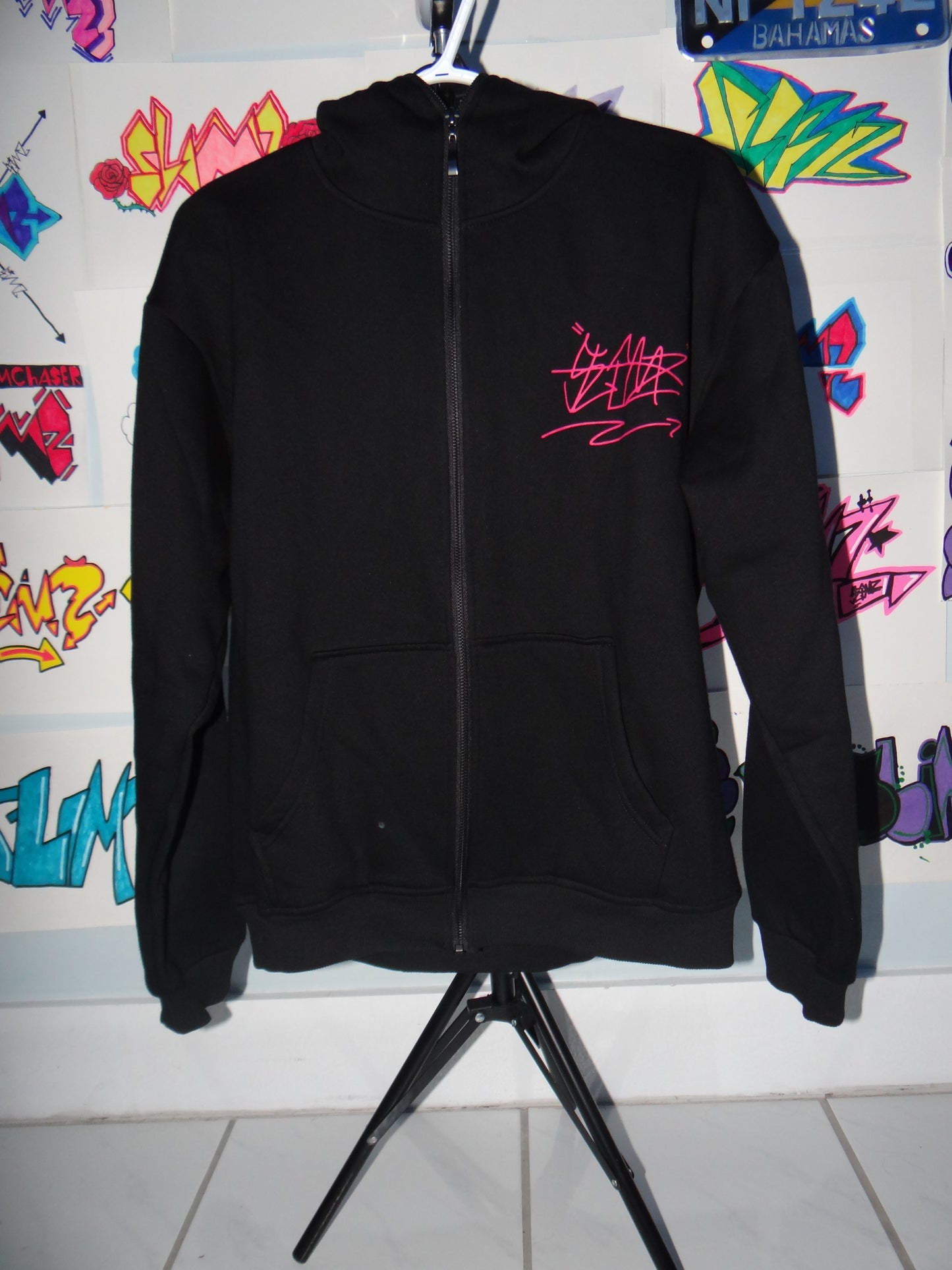 Pink full zip up hoodie