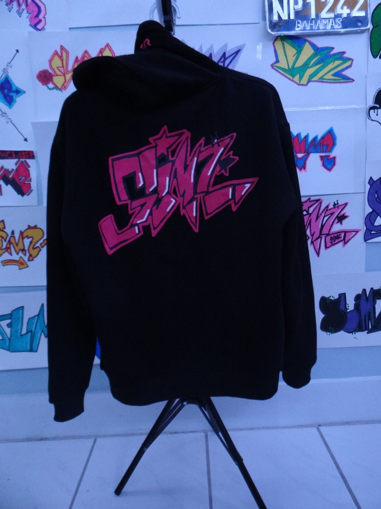 Pink full zip up hoodie